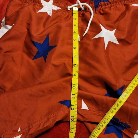 NWT MENS PATRIOTIC 2 front pocket one back pocket bathing swim trunks shorts MED - Picture 9 of 11